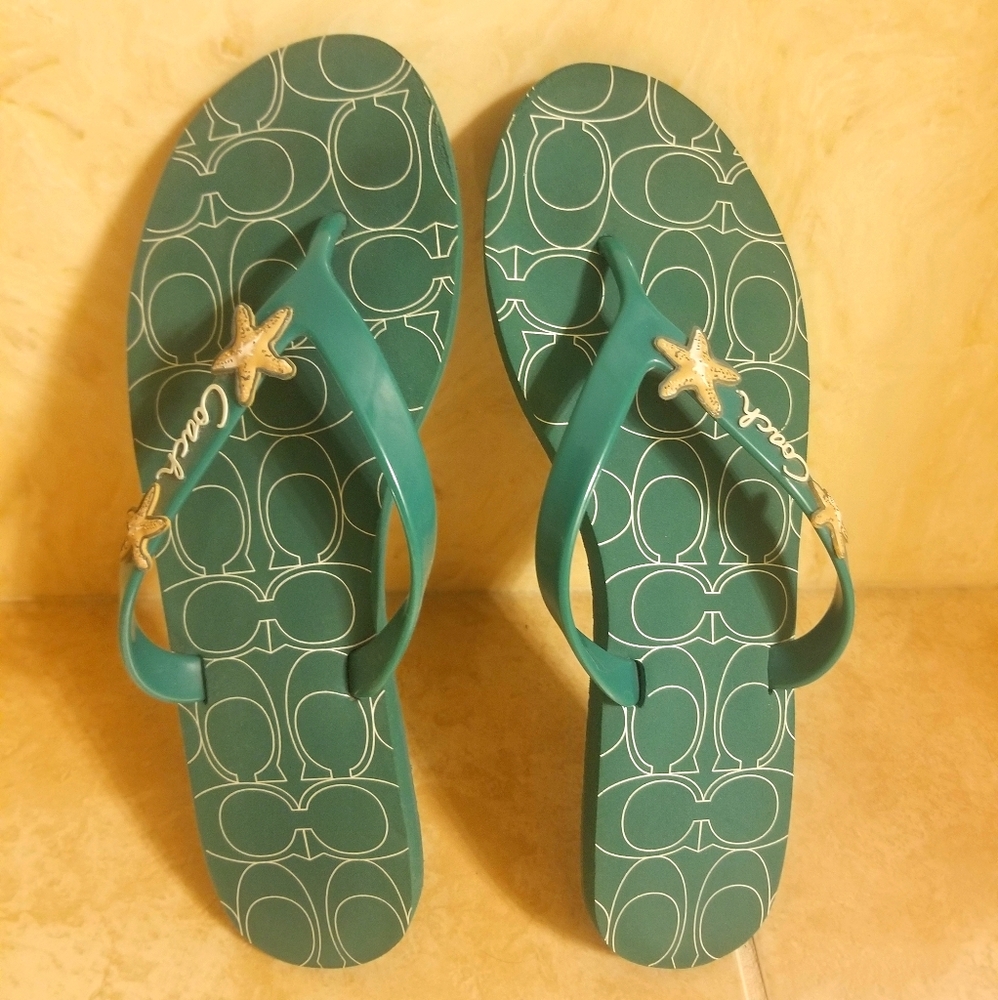 Coach Turquoise Summer Sandals